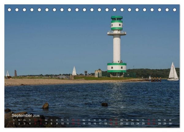 Produktbild: Die sch&ouml;nsten Leuchtt&uuml;rme - Deutsche Ostsee (Tischkalender 2026 DIN A5 quer), CALVENDO Monatskalender
