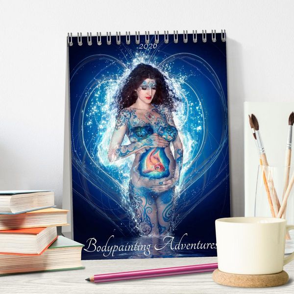 Produktbild: Bodypainting Adventures (Tischkalender 2026 DIN A5 hoch), CALVENDO Monatskalender