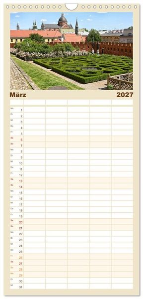 Produktbild: Familienplaner 2027 - Besucht doch mal Krakau mit 5 Spalten (Wandkalender, 21 x 45 cm) CALVENDO