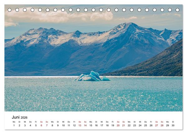 Produktbild: Patagonien, Los Glaciares Nationalpark: Perito Moreno Gletscher (Tischkalender 2026 DIN A5 quer), CALVENDO Monatskalender