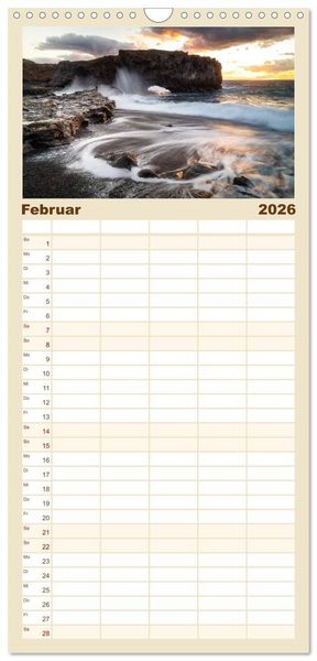 Produktbild: Familienplaner 2026 - La Palma - La Isla Bonita mit 5 Spalten (Wandkalender, 21 x 45 cm) CALVENDO