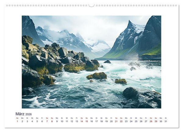 Produktbild: Faszinierender Norden (hochwertiger Premium Wandkalender 2026 DIN A2 quer), Kunstdruck in Hochglanz