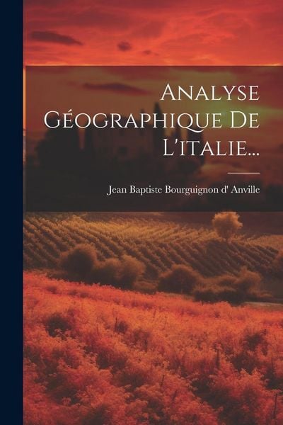 Produktbild: Analyse G&eacute;ographique De L'italie...