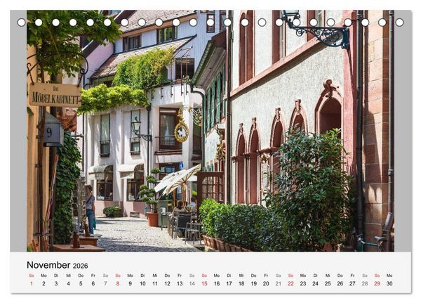 Produktbild: Freiburg im Breisgau. Malerische Stadt am Rande des Schwarzwaldes (Tischkalender 2026 DIN A5 quer), CALVENDO Monatskalender