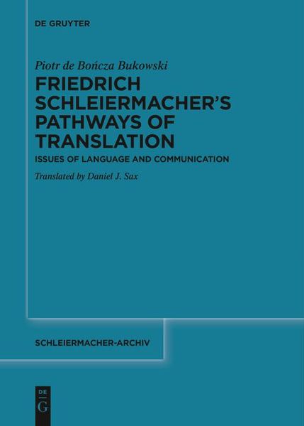 Produktbild: Friedrich Schleiermacher's Pathways of Translation