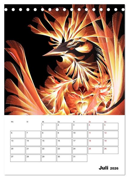 Produktbild: Zauberhaftes Textildesign (Tischkalender 2026 DIN A5 hoch), CALVENDO Monatskalender