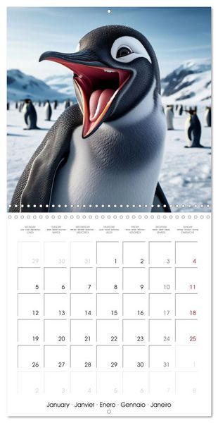Produktbild: Joie animale - Une ann&eacute;e de sourires et d'&eacute;nergie positive (Calendrier mural carr&eacute; 2026 30x30 cm) Calendrier double avec une page pour vos prises de notes