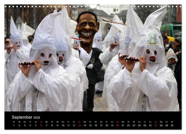 Produktbild: Basler Fasnacht - die drey scheenschte D&auml;&auml;g (Wandkalender 2026 DIN A3 quer), CALVENDO Monatskalender