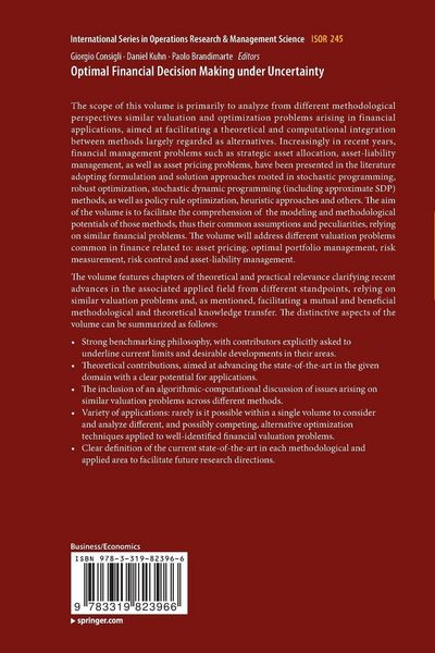 Produktbild: Optimal Financial Decision Making under Uncertainty