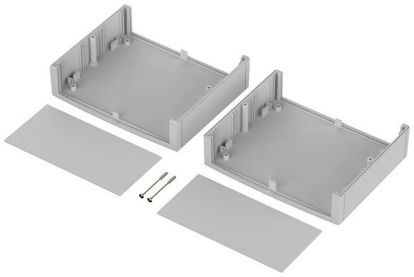 Produktbild: Bopla UNIMAS U 160 26160000 Elektronikgeh&auml;use 160 x 133 x 75 Polystyrol (EPS) Lichtgrau (RAL 7035) 1 St.