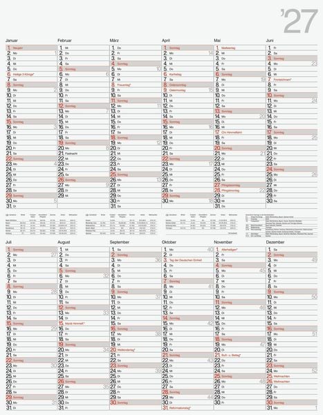 Produktbild: rido/id&eacute; 7033665007 Plakatkalender Mod. Vertikal 2027 700&times;900 mm