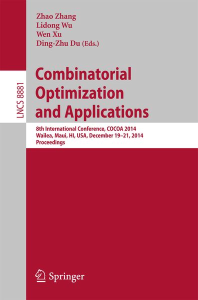 Produktbild: Combinatorial Optimization and Applications