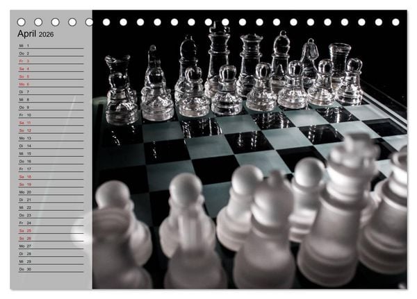 Produktbild: SCHACH - Spiel der K&ouml;nige (Tischkalender 2026 DIN A5 quer), CALVENDO Monatskalender