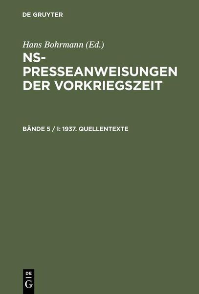 Produktbild: 1937. Quellentexte