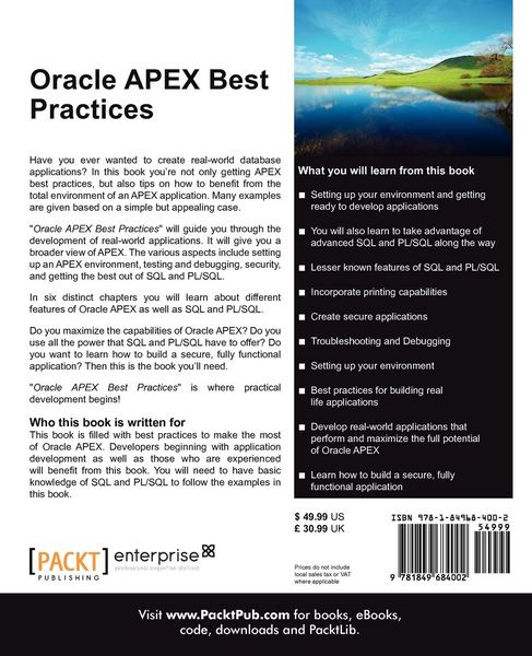 Produktbild: Oracle Apex Best Practices