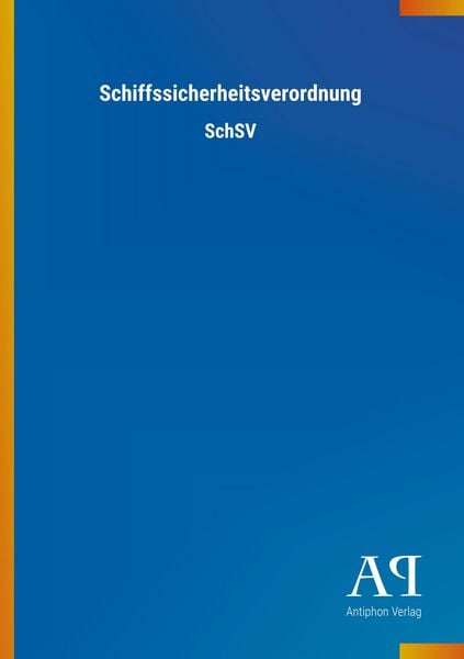 Produktbild: Schiffssicherheitsverordnung