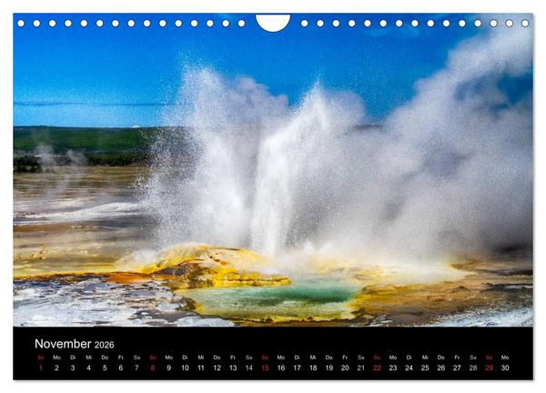 Produktbild: Traumziele in den USA. Der Yellowstone National Park (Wandkalender 2026 DIN A4 quer), CALVENDO Monatskalender