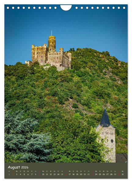 Produktbild: Burgen am Mittelrhein (Wandkalender 2026 DIN A4 hoch), CALVENDO Monatskalender