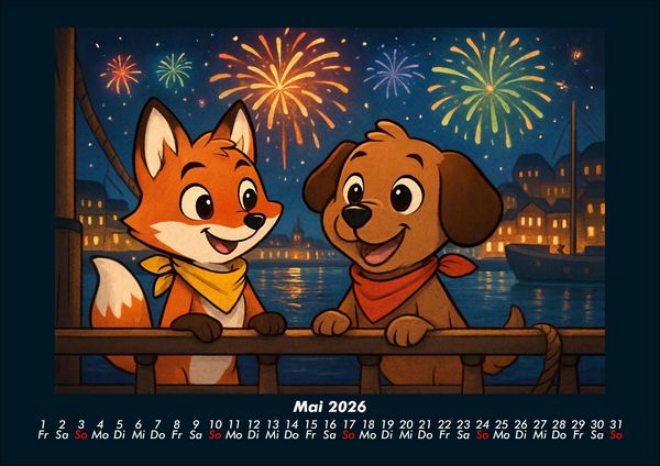 Produktbild: Finn & Wuff auf Kreuzfahrt 2026 Fotokalender DIN A4