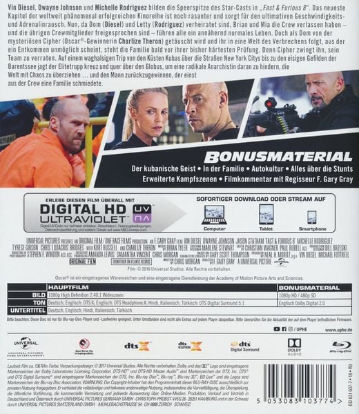 Produktbild: Fast & Furious 8