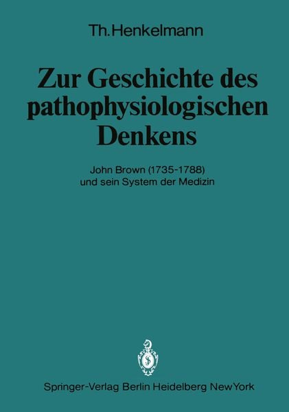 Produktbild: Zur Geschichte des pathophysiologischen Denkens