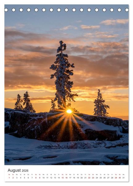 Produktbild: Winter in Lappland - Bezaubernde Sch&ouml;nheit (Tischkalender 2026 DIN A5 hoch), CALVENDO Monatskalender
