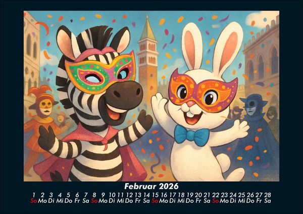 Produktbild: Zara & Bouncy in Italien 2026 Fotokalender DIN A5