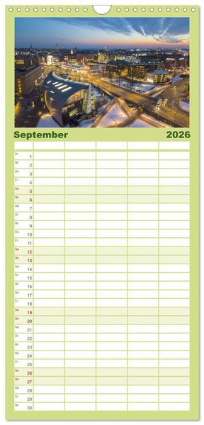 Produktbild: Familienplaner 2026 - Helsinki - Eine wundersch&ouml;ne Reise in die finnische Hauptstadt. mit 5 Spalten (Wandkalender, 21 x 45 cm) CALVENDO