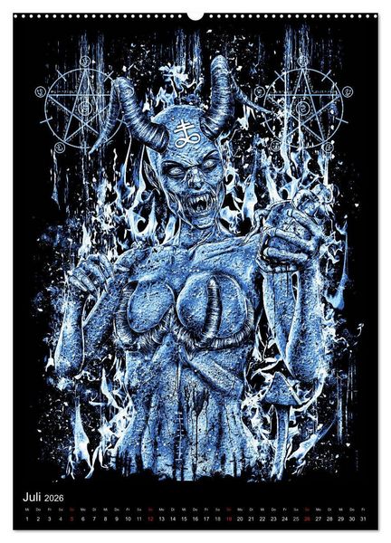 Produktbild: BLOODBOY/FEAR ILLUSTRATION (Wandkalender 2026 DIN A2 hoch), CALVENDO Monatskalender