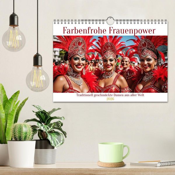 Produktbild: Farbenfrohe Frauenpower (Wandkalender 2026 DIN A4 quer), CALVENDO Monatskalender