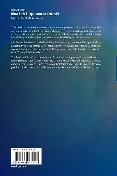 Produktbild: Ultra-High Temperature Materials IV