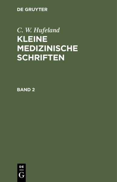 Produktbild: Kleine medizinische Schriften. Band 2