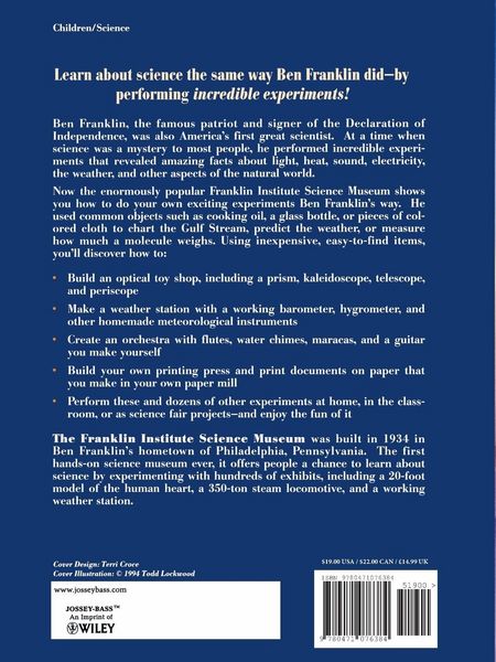 Produktbild: The Ben Franklin Book of Easy and Incredible Experiments