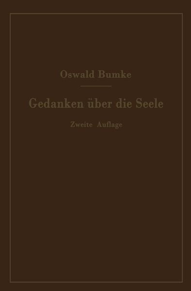 Produktbild: Gedanken &uuml;ber die Seele
