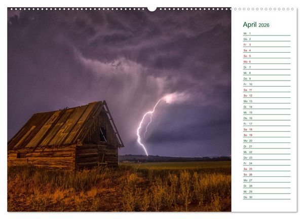 Produktbild: Faszination Blitze beeindruckende Fotos (Wandkalender 2026 DIN A2 quer), CALVENDO Monatskalender