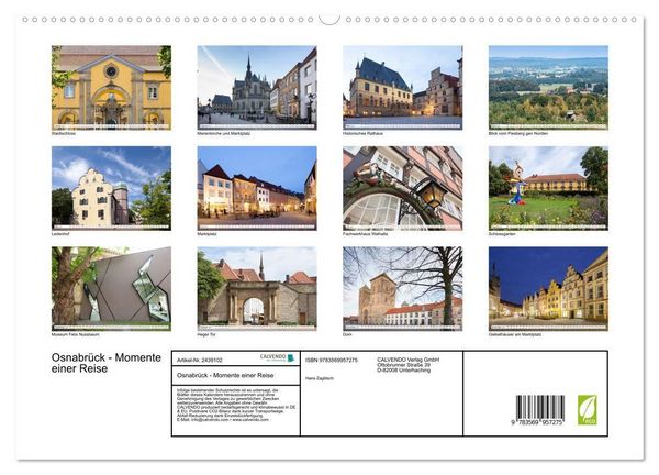 Produktbild: Osnabr&uuml;ck - Momente einer Reise (hochwertiger Premium Wandkalender 2027 DIN A2 quer), Kunstdruck in Hochglanz