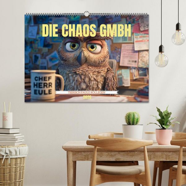 Produktbild: Die Chaos GmbH - Tierisch faule Kollegen (Wandkalender 2026 DIN A2 quer), CALVENDO Monatskalender