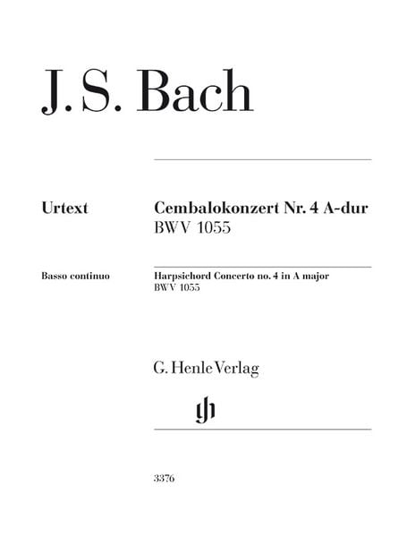 Produktbild: Johann Sebastian Bach - Cembalokonzert Nr. 4 A-dur BWV 1055