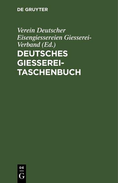 Produktbild: Deutsches Giesserei-Taschenbuch