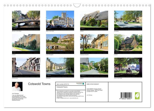 Produktbild: Cotswold Towns (Wall Calendar 2026 DIN A3 landscape), CALVENDO 12 Month Wall Calendar