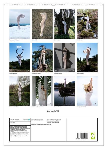 Produktbild: Akt verh&uuml;llt (hochwertiger Premium Wandkalender 2026 DIN A2 hoch), Kunstdruck in Hochglanz