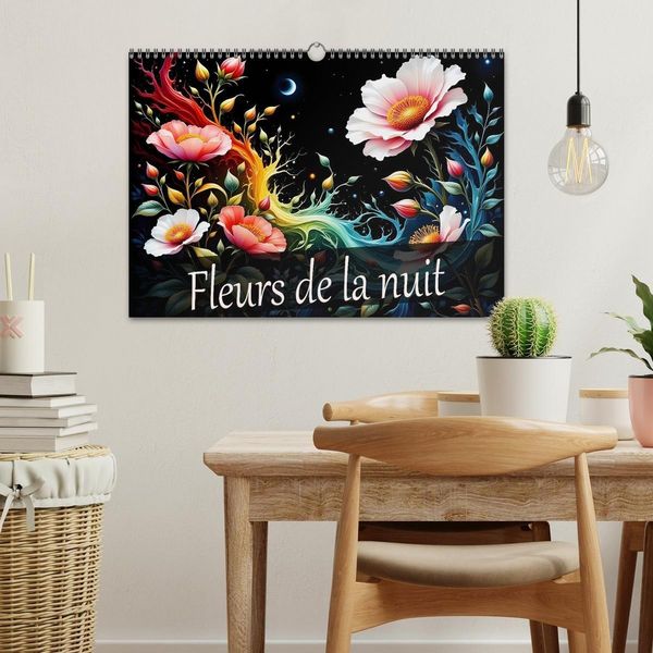 Produktbild: Fleurs de la nuit (Calendrier mural 2026 DIN A3 vertical), CALVENDO calendrier mensuel