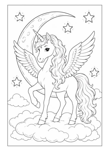 Produktbild: Einhorn Malbuch f&uuml;r M&auml;dchen von 6&ndash;8 Jahren mit 50 zauberhaften Ausmalbildern