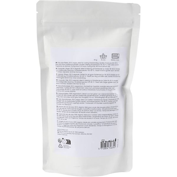 Produktbild: Creativ Company Sojawachs, F&uuml;r freistehende Kerzen, Creme, 250 g