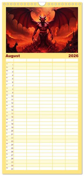 Produktbild: Familienplaner 2026 - Im Reich der M&auml;rchen, Mythen und Legenden mit 5 Spalten (Wandkalender, 21 x 45 cm) CALVENDO