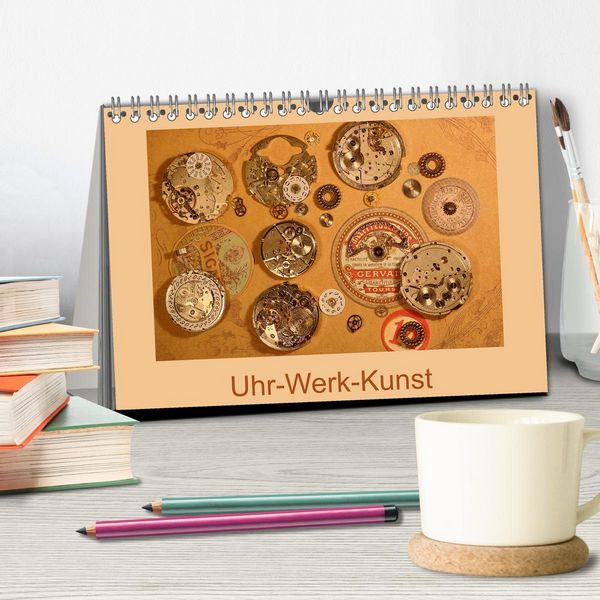 Produktbild: Uhr-Werk-Kunst (Tischkalender 2026 DIN A5 quer), CALVENDO Monatskalender