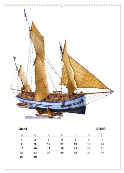 Produktbild: Historische Segelschiffe - Modellbau (Wandkalender 2026 DIN A2 hoch), CALVENDO Monatskalender