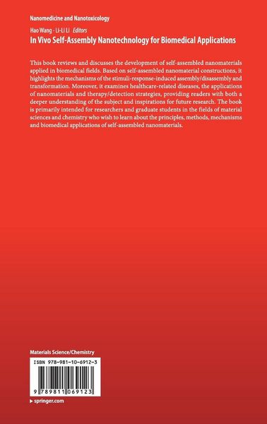 Produktbild: In Vivo Self-Assembly Nanotechnology for Biomedical Applications