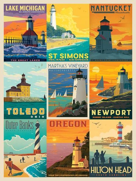 Produktbild: Lighthouses by Anderson Design Group 1000-Piece Puzzle