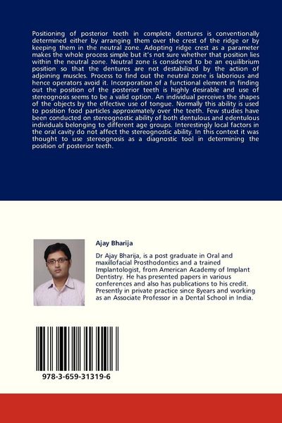 Produktbild: Role Of Oral stereognosis in Designing Complete Dentures
